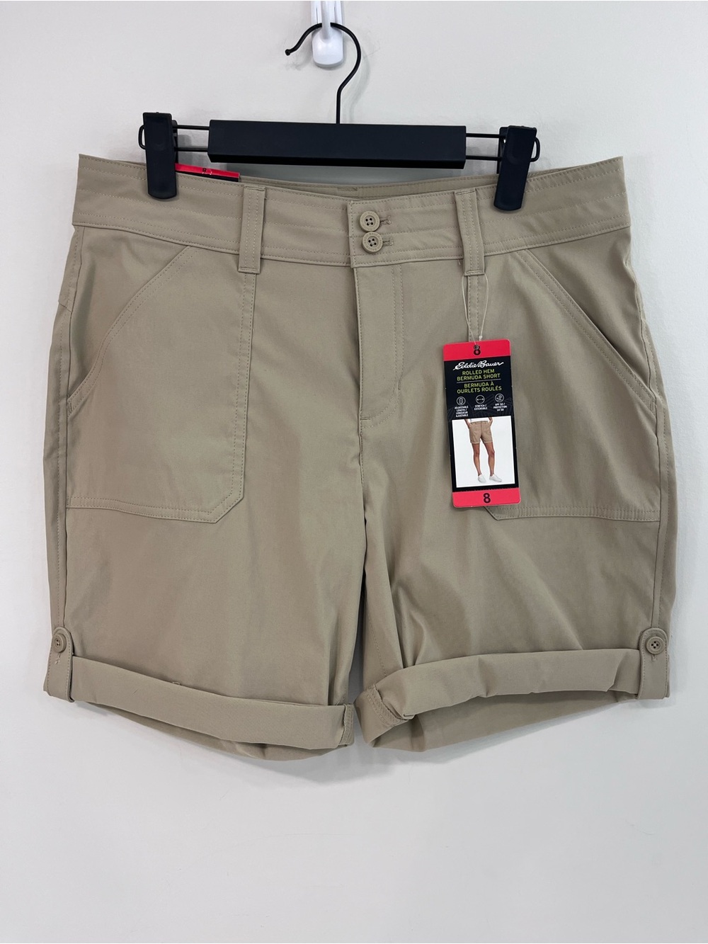 Eddie Bauer Women's Stretch UPF 50 Rolled Hem Adjustable Length Bermuda Short 8 - Picture 4 of 12